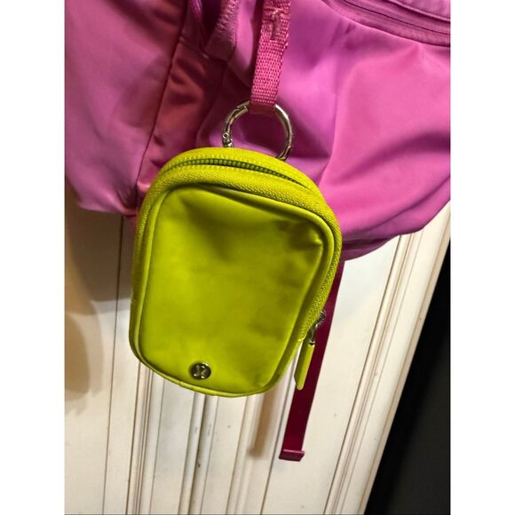 Lululemon Women's Bright Pink Green Pouch Everywhere Backpack - Picture 2 of 14